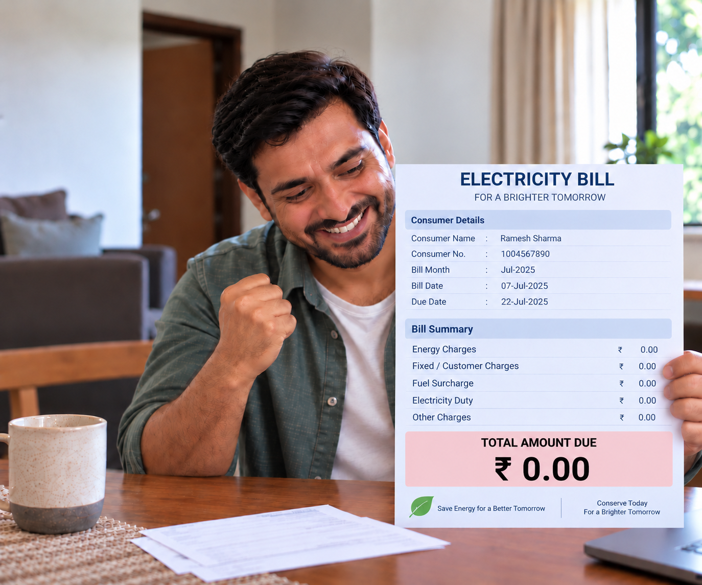 Happy family enjoying lower electricity bills